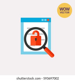 Password hacking concept icon