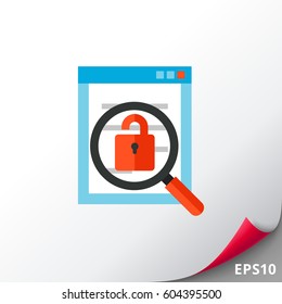 Password hacking concept icon