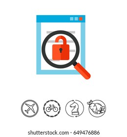 Password hacking concept icon