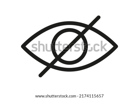 Password hidding icon. Icon for data privacy and sensitive content mark. Outline vector illustration isolated in white background