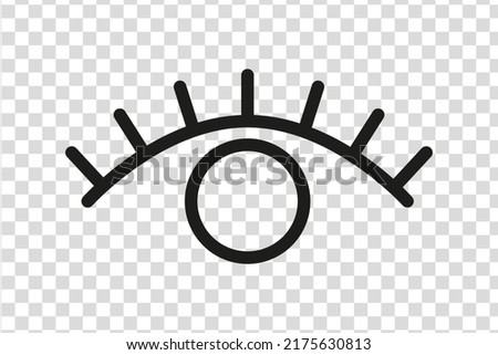 Password hidding icon. Icon for data privacy and sensitive content mark. Outline vector illustration isolated in transparent background