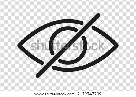 Password hidding icon. Icon for data privacy and sensitive content mark. Outline vector illustration isolated in transparent background