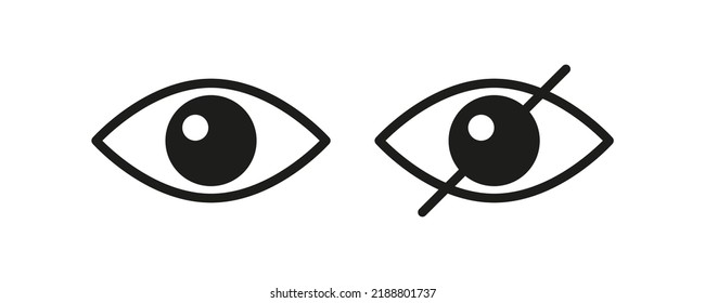 Password hidding icons set. Icons for data privacy and sensitive content mark. Outline vector illustration