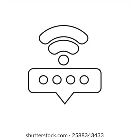 Password icon. Containing login, access, secure, passcode, encryption, code, 2FA, fingerprint and more. Solid vector icons collection.