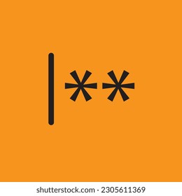 The password icon design features a keyhole with an obscured or hidden key, symbolizing security and the need for a password for access.