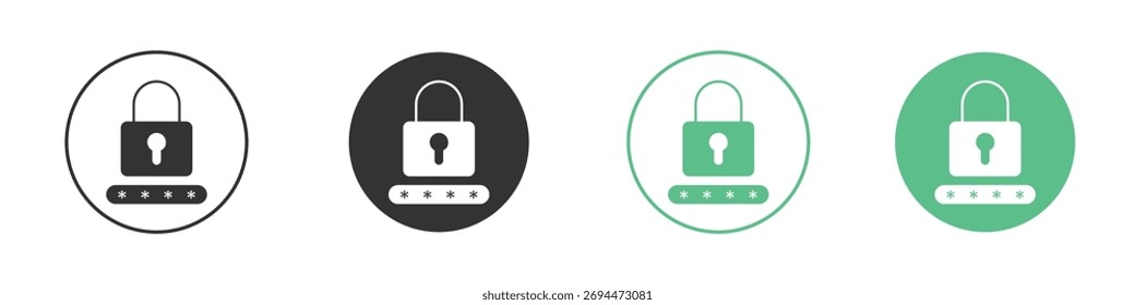 Password icon for design and web.