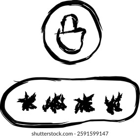 password icon in Doodle style