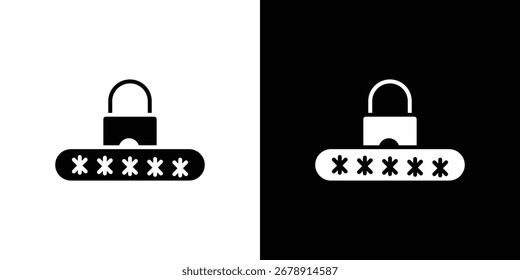 Password icon flat design. Eps 10