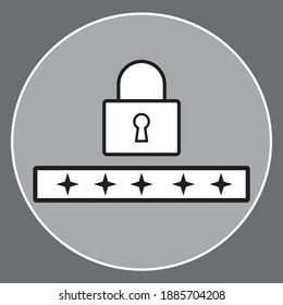 Password icon in flat style. eps 10