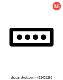 Password Icon Flat Style Isolated Vector Illustration
