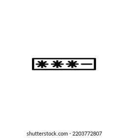 Password icon in flat style. Pasword vector illustration on white isolated background. Padlock entry business concept.