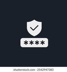 Password icon flat vector design