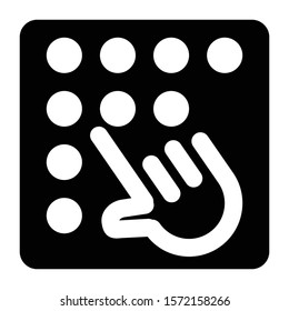 password icon glyph vector design