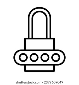 icono de contraseña en estilo de línea