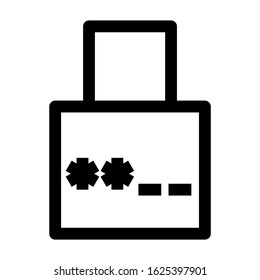 password icon or logo isolated sign symbol vector illustration - high quality black style vector icons
