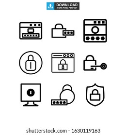 password icon or logo isolated sign symbol vector illustration - Collection of high quality black style vector icons
