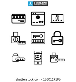password icon or logo isolated sign symbol vector illustration - Collection of high quality black style vector icons
