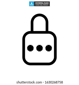 password icon or logo isolated sign symbol vector illustration - high quality black style vector icons
