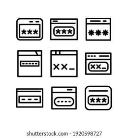 icono de contraseña o logotipo símbolo de signo aislado ilustración vectorial - Colección de iconos vectoriales de estilo negro de alta calidad
