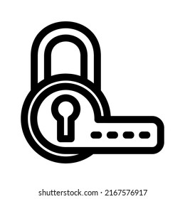 icono de contraseña o logotipo símbolo de signo aislado ilustración vectorial - iconos vectoriales de estilo negro de alta calidad
