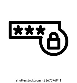 icono de contraseña o logotipo símbolo de signo aislado ilustración vectorial - iconos vectoriales de estilo negro de alta calidad
