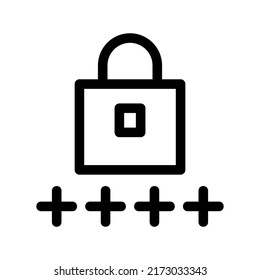 password icon or logo isolated sign symbol vector illustration - high quality black style vector icons
