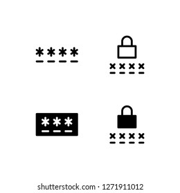 Password Icon Logo Vector Symbol. Code Icon