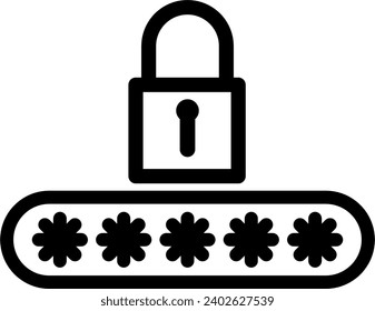 password icon with padlock symbol