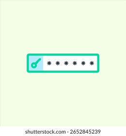 Password icon. icon related to design elements. suitable for web site, app, user interfaces,element, printable etc. flat icon style. simple vector design editable