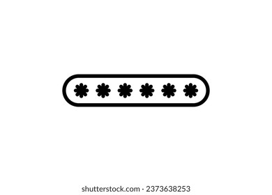 Passwortsymbol. Symbol im Zusammenhang mit Identität. Geeignet für Webdesign, App, Benutzeroberfläche, Benutzeroberflächen. Stylesymbol-Stil. Einfaches Vektordesign bearbeitet