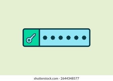 Password icon. icon related to UI elements. suitable for web site, app, user interfaces,element, printable etc. flat line icon style. simple vector design editable