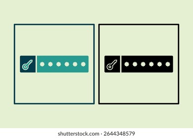 Password icon. icon related to UI elements. suitable for web site, app, user interfaces,element, printable etc. solid icon style. simple vector design editable