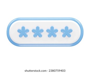 Passwortsymbol-Rendering-Abbildung 3d-Element
