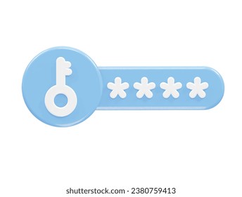 Elemento 3d de la ilustración del icono de contraseña