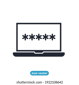 password icon. Security symbol template for graphic and web design collection logo vector illustration