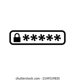 Password icon. Security password icon in trendy flat style design. vector illustration