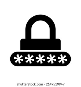 Password icon. Security password icon in trendy flat style design. vector illustration