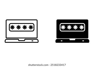 Password icon. Security password icon in trendy flat style design. vector illustration
