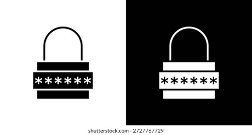 Conjunto de iconos de Contraseña. colección de iconos planos. Conjunto de siluetas de línea plana.