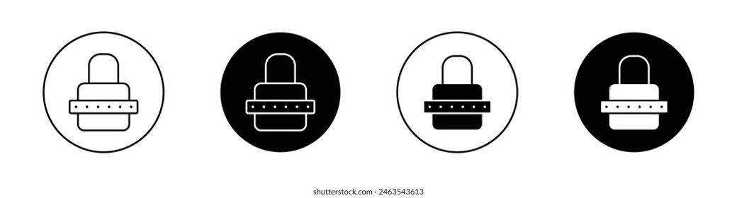 Password icon set. login access secret private password vector symbol. password protected computer pictogram. user cybersecurity code sign in black filled and outlined style.