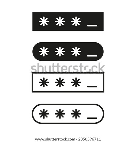Password icon set. Vector illustration. EPS 10.