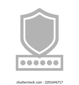 password icon, shield concept, protection, vector illustration