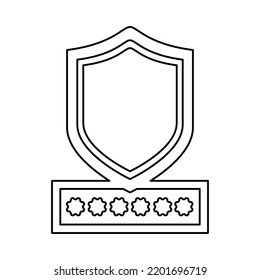 icono de contraseña, concepto de escudo, protección, ilustración de vector
