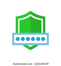 icono de contraseña, concepto de escudo, protección, ilustración de vector