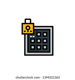 password icon sign signifier vector