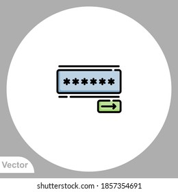 Password icon sign vector,Symbol, logo illustration for web and mobile