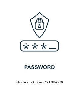 Password icon. Simple element from internet security collection. Creative Password icon for web design, templates, infographics and more