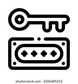 Passwortsymbol mit Stilumrandung