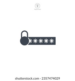 Symbol für Passwort, Vektorgrafik einzeln auf weißem Hintergrund