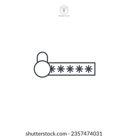 Icono de contraseña Ilustración vectorial aislada en fondo blanco